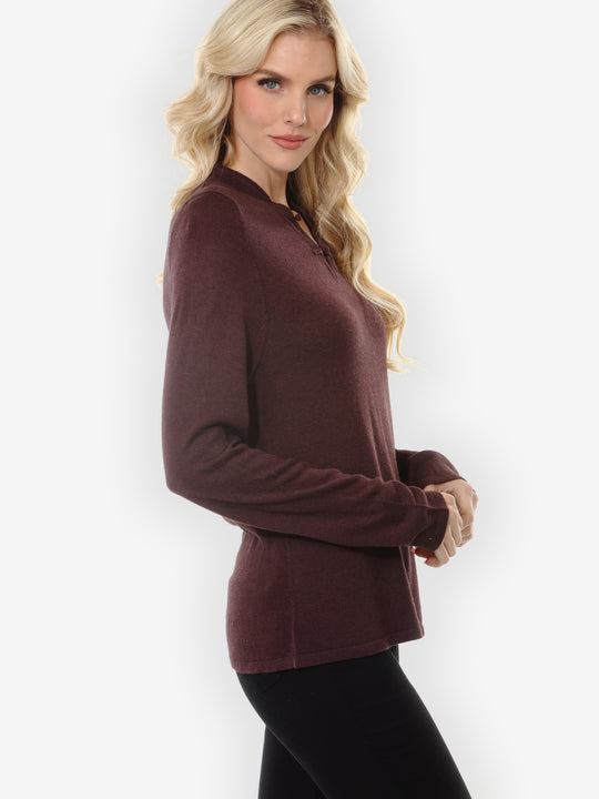 Cashmere Soybean Brown Pullover Top