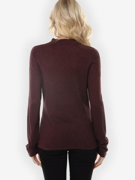 Cashmere Soybean Brown Pullover Top