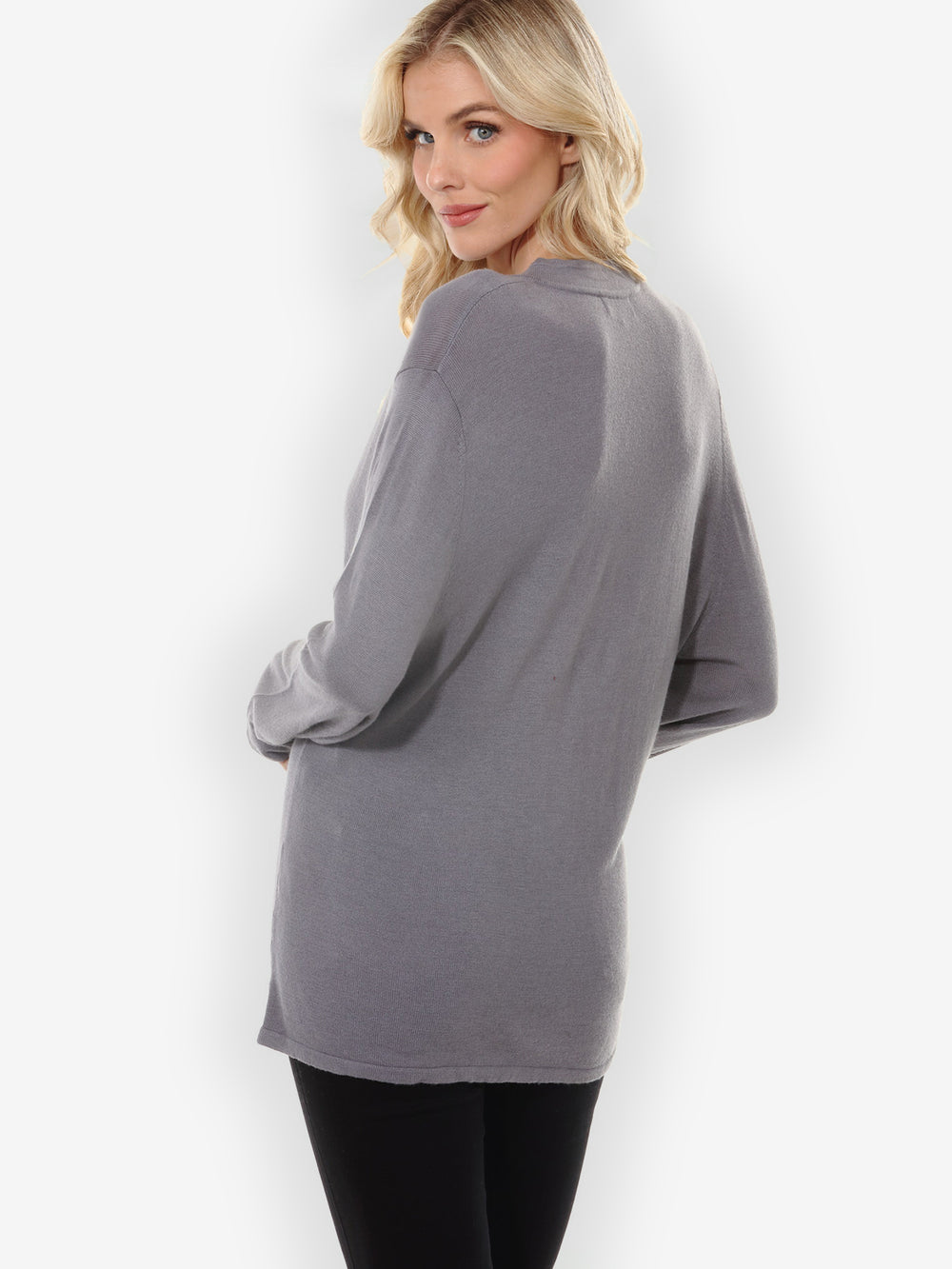 Cashmere Soybean Grey Pullover Top