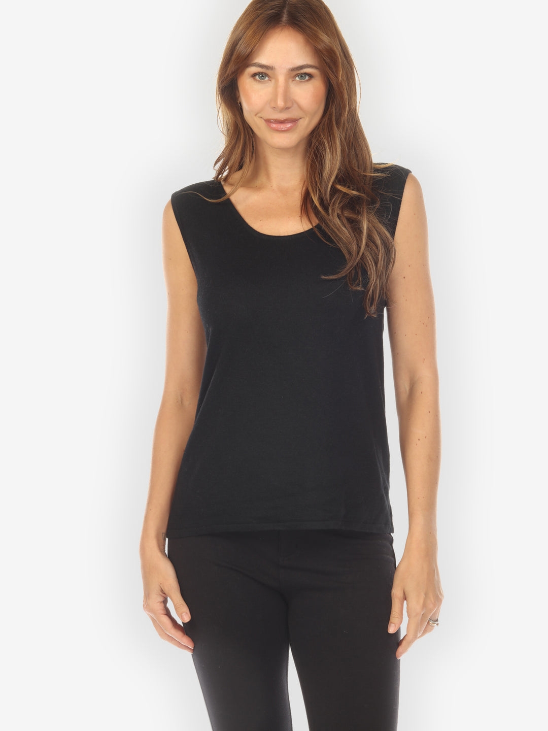 Cashmere Soybean Black Tank Top