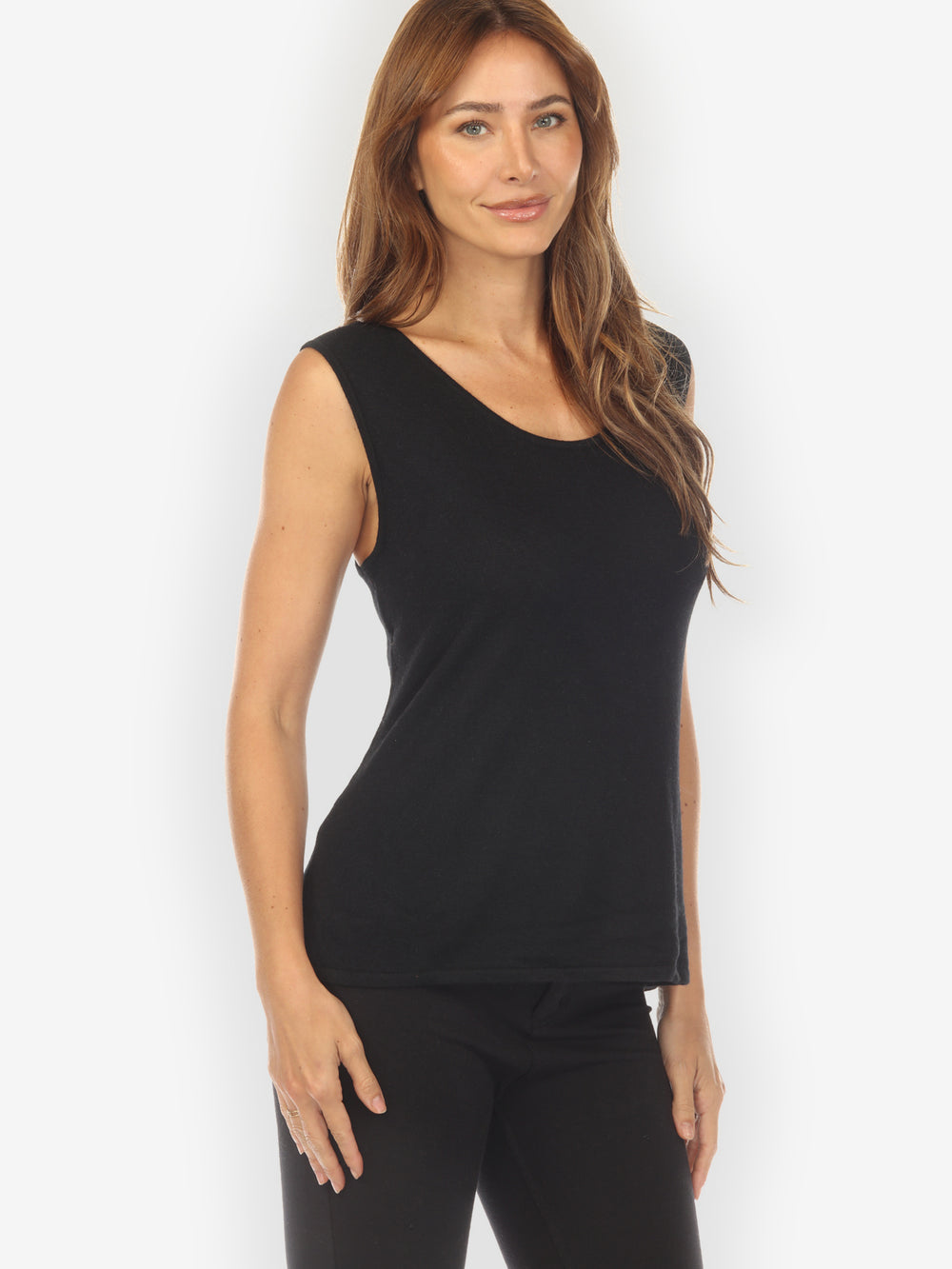 Cashmere Soybean Black Tank Top
