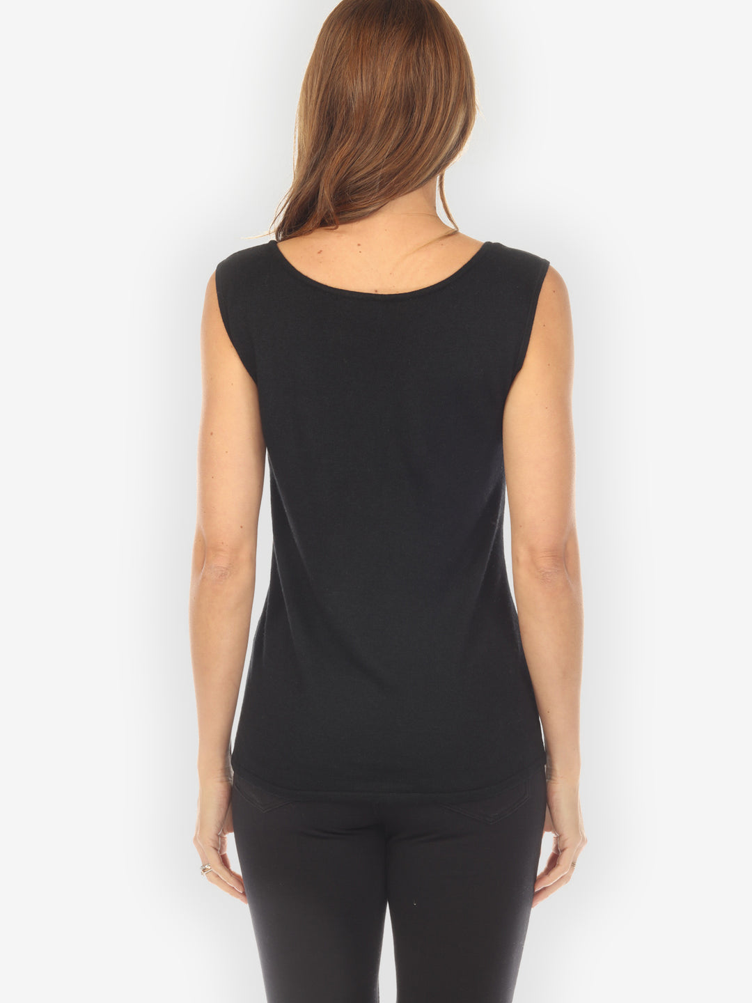 Cashmere Soybean Black Tank Top