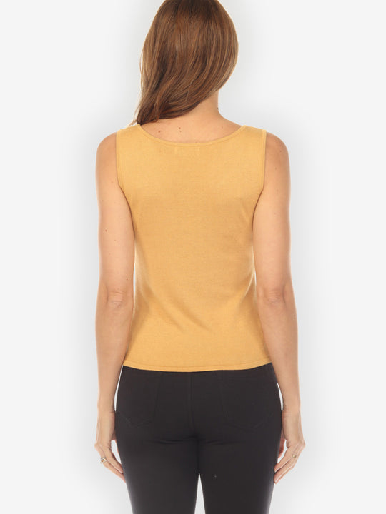 Cashmere Soybean Caramel Tank Top