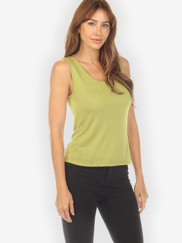 Cashmere Soybean Light Green Tank Top