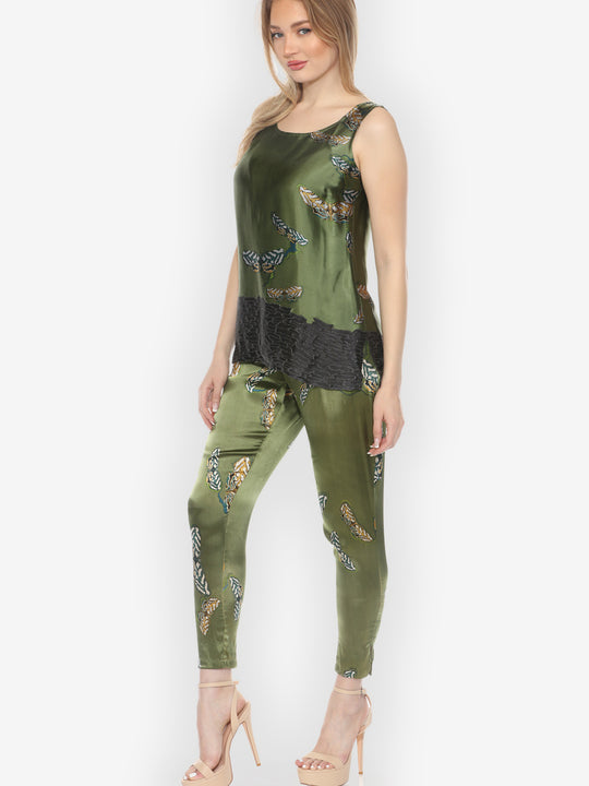 Butterfly Art Cheerful Green Tank Top - XS; S