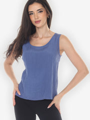 Cotton Silk Fluffy Tank Top - M