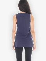 Solid Tencel Blue Tank Top - S