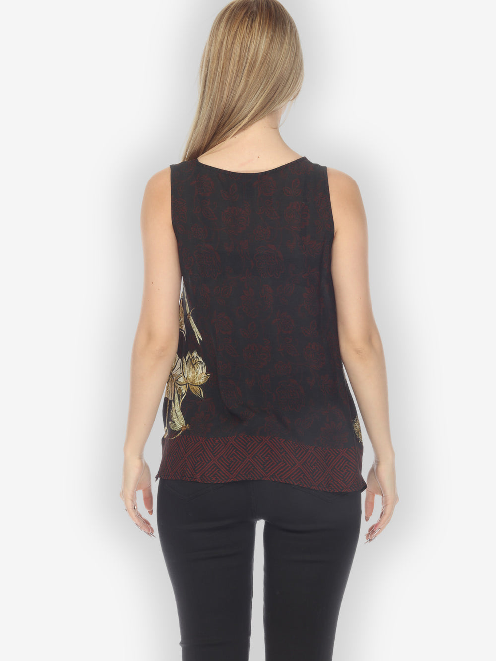 Big Lotus and Dragonfly Tank Top