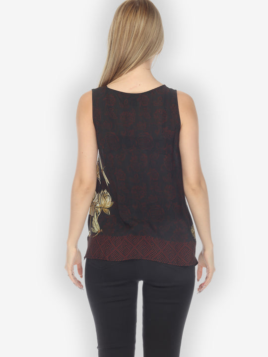 Big Lotus and Dragonfly Tank Top