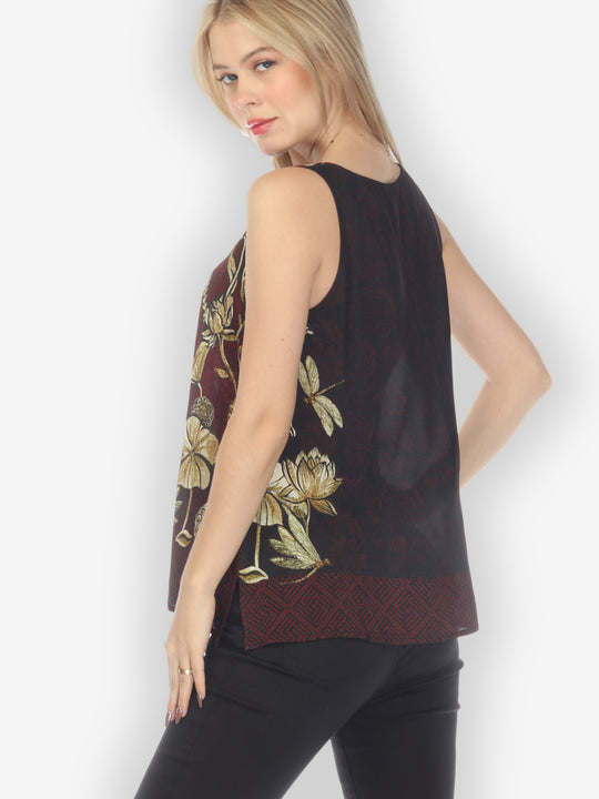 Big Lotus and Dragonfly Tank Top