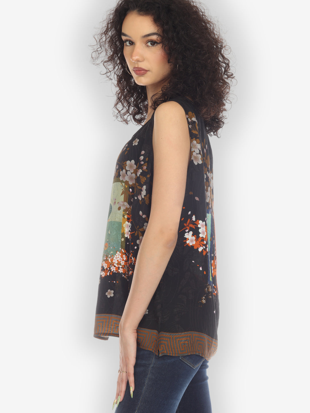 Postcards from Her Silk Tank Top