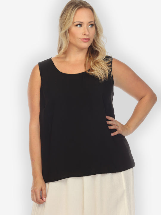 Poly Black Tank Top