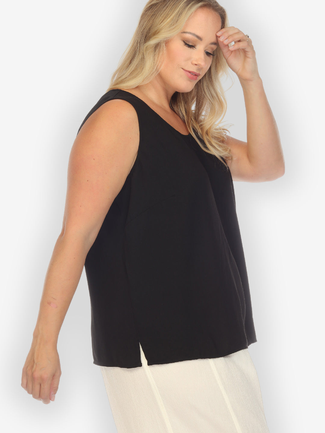 Poly Black Tank Top