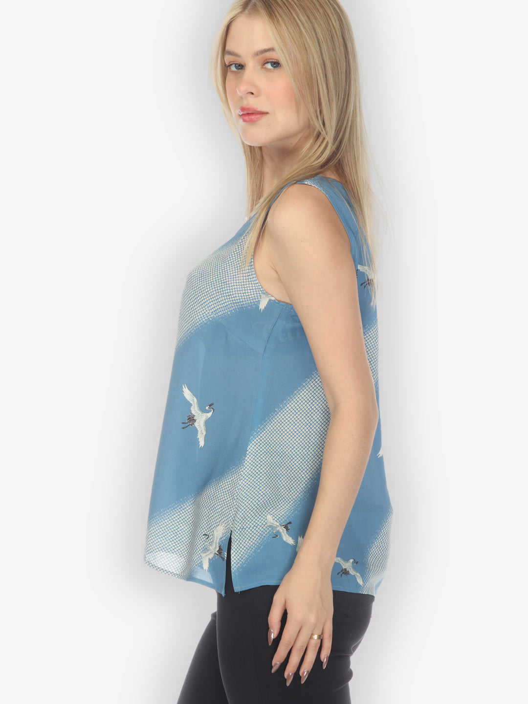 Shibori Flying Crane Tank Top