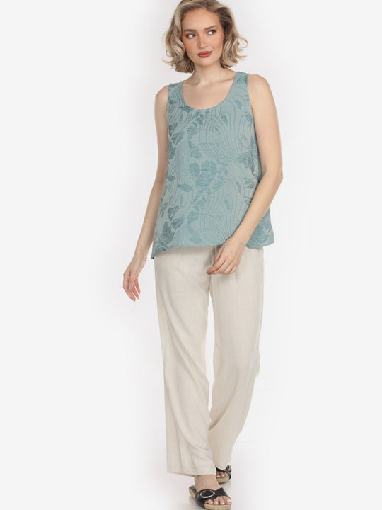 Solid Silk in Soft Teal Mint Tank Top