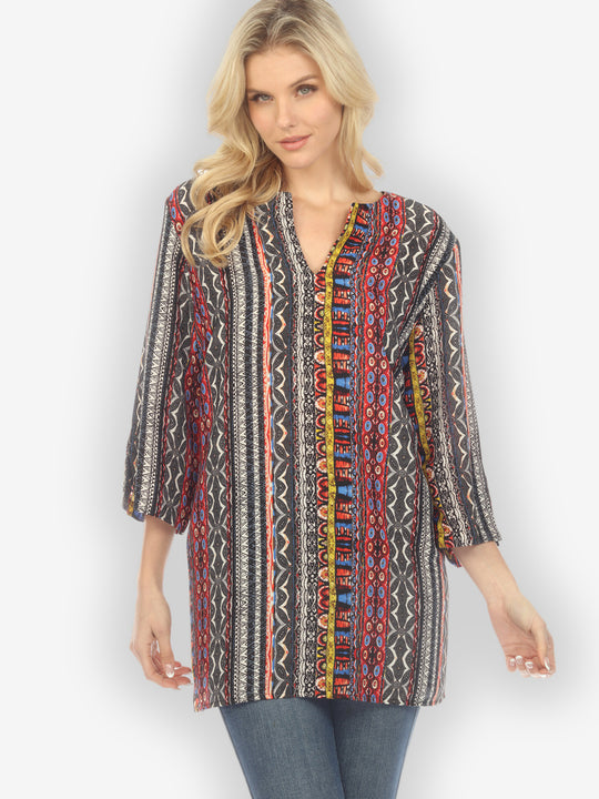African Carnival Citron Style Pullover Top