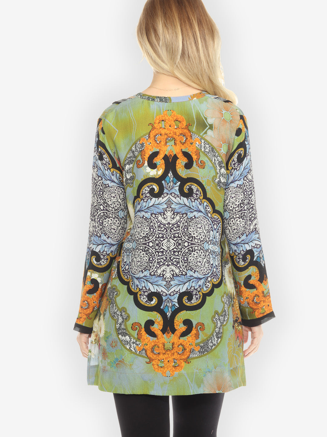 Butterfly Radiance Glow Silk Top - S