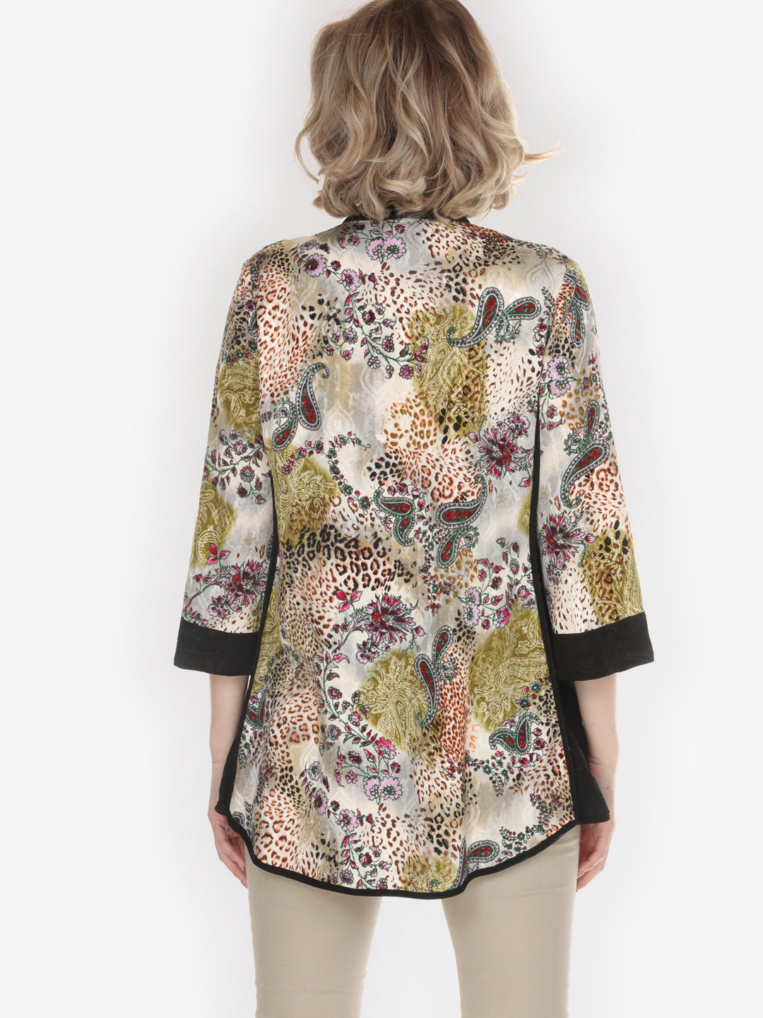 Luxurious Paisley Leopard Tummy Tuck Shirt