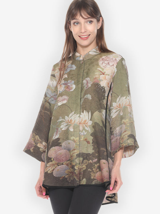 Mums in Woodland Silk Tummy Tuck Shirt