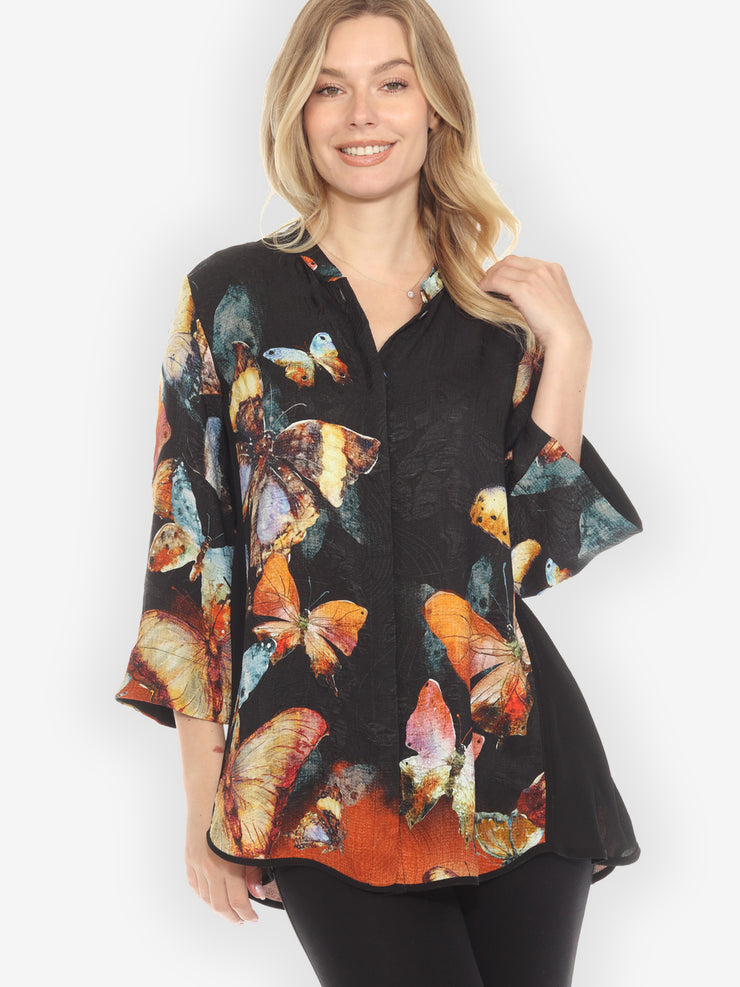 Vintage Butterfly Tummy Tuck Shirt