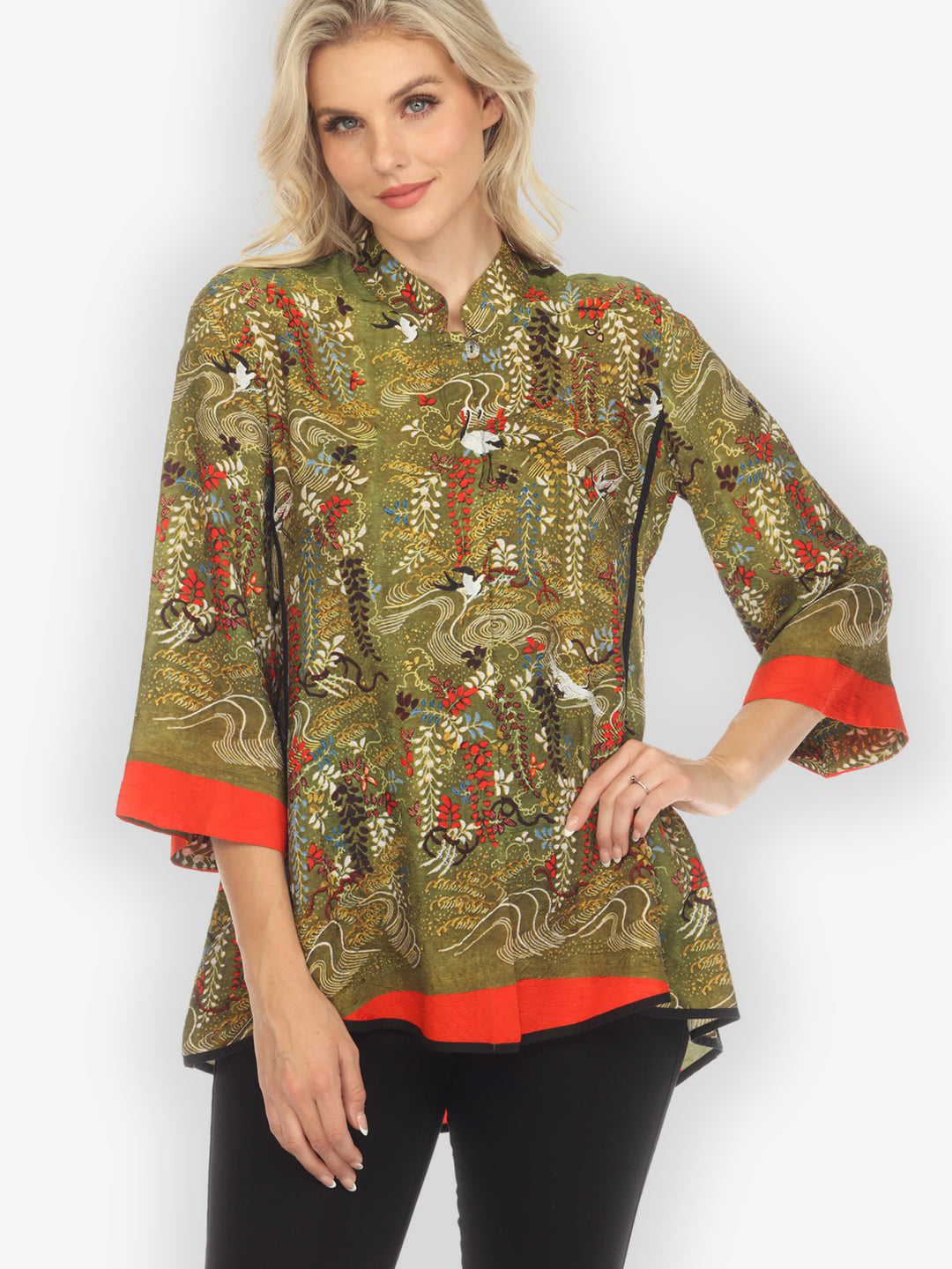 Wisteria Long Life Silk Tummy Tuck Shirt