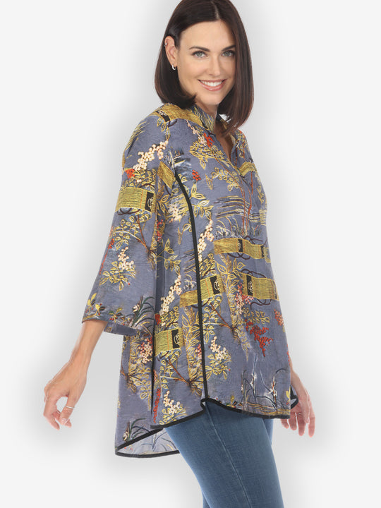 Water World Silk Tummy Tuck Shirt