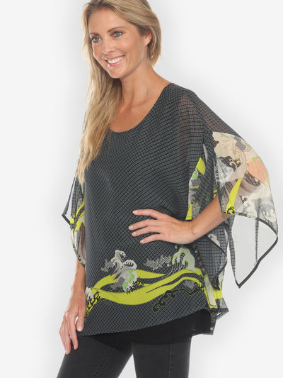 Ocean Wave Royal Lime Tunic with lining