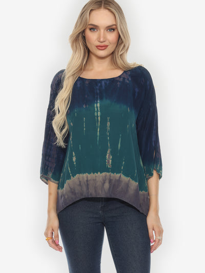 Tie Dye Ombre Pullover Tunic - M