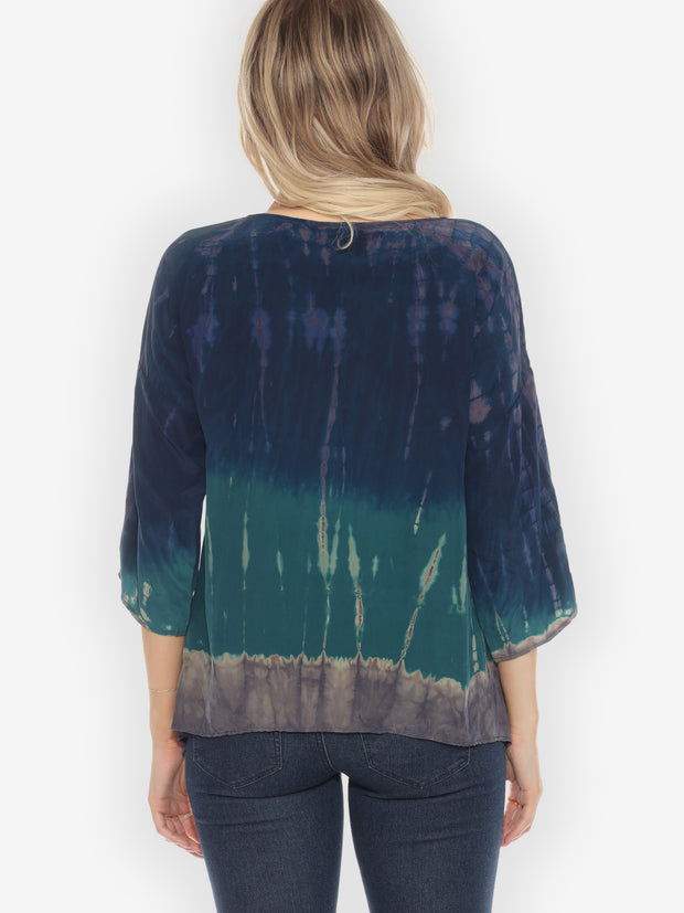 Tie Dye Ombre Pullover Tunic - M