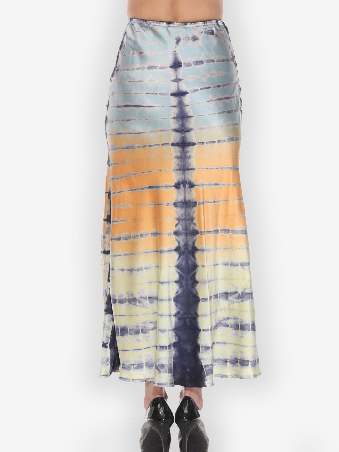 Silk Satin Geisha Tie Dye Skirt - XS