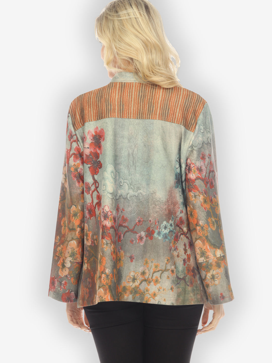 Joy Bloom Border Suede Jacket