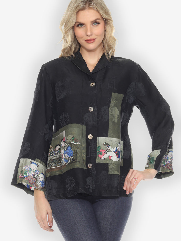 Precious Ornamental Fortune Silk Jacket