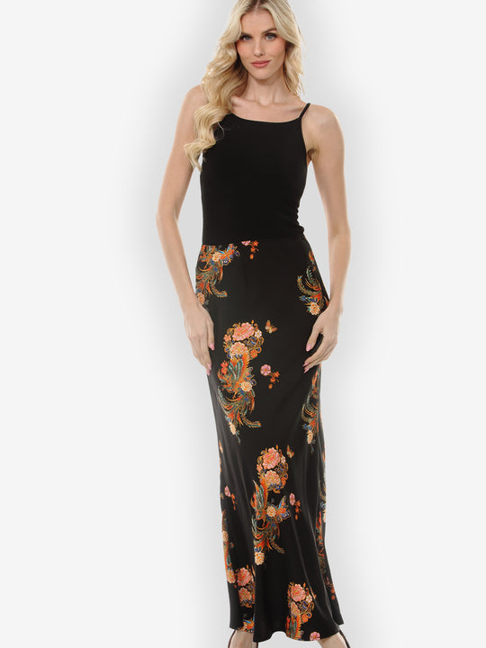 Butterfly Flowers Phoenix Pull on Skirt