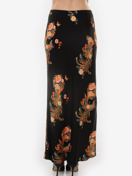 Butterfly Flowers Phoenix Pull on Skirt