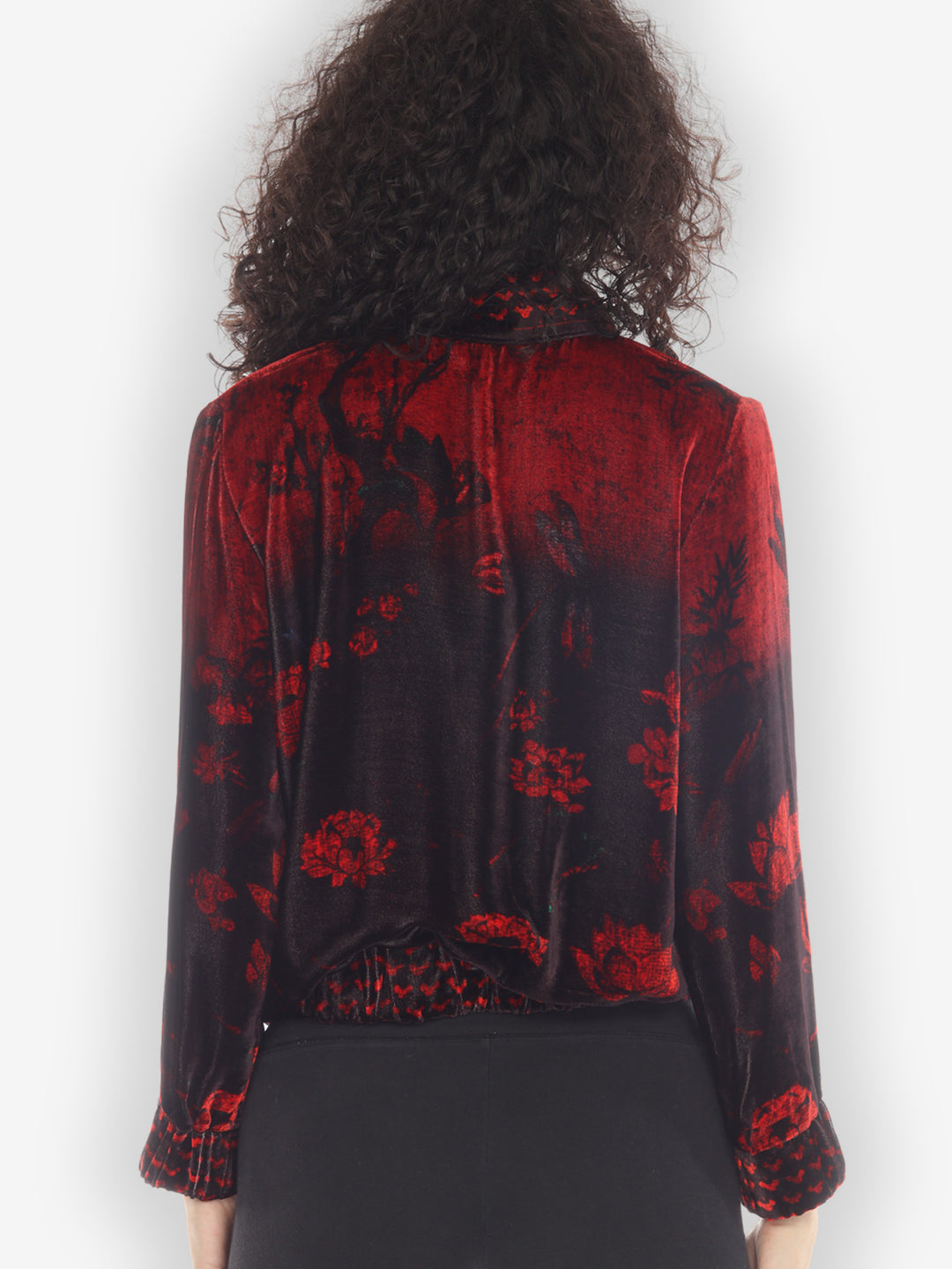 Zip Up Velvet Cardi