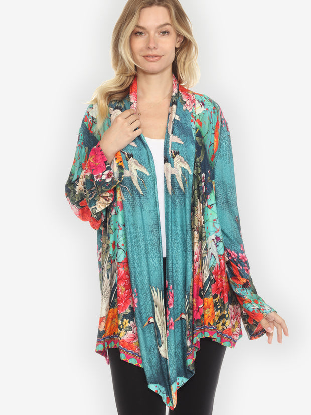 Crane Paradise Fans Cardigan - 1X