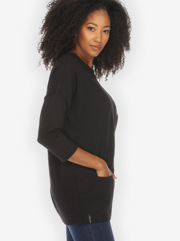 Japanese Irises Traditional Print Pullover