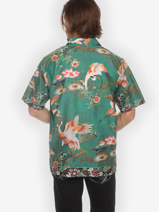 Elegant Crane Lotus Men&