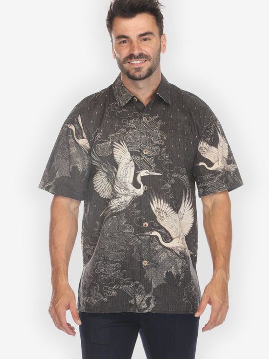 Galaxy Crane Men’s Cotton Shirt