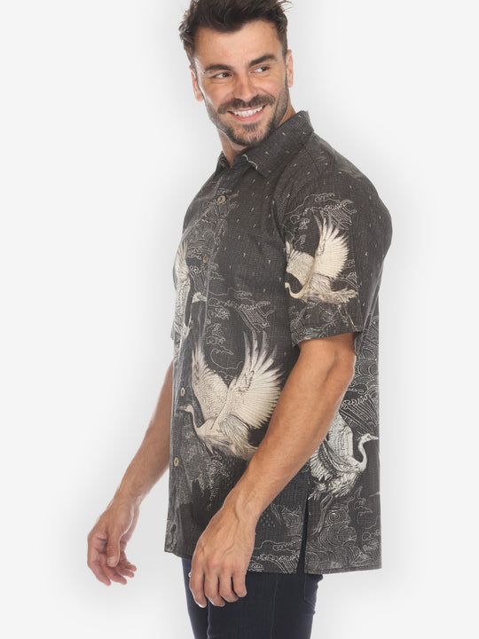 Galaxy Crane Men’s Cotton Shirt