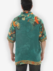 Koi Fish Sea Wave Men’s Silk Blend Shirt