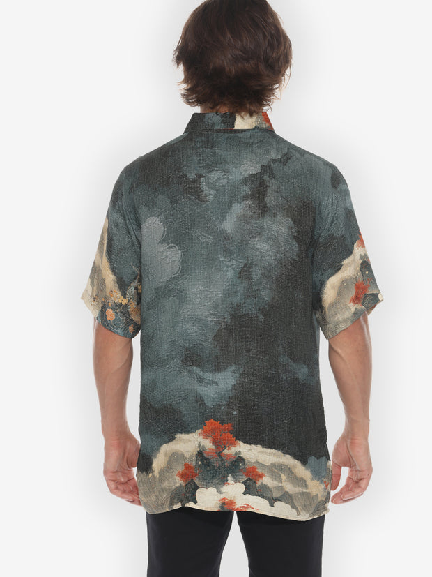 Noble Koi Fish Men’s Silk Shirt