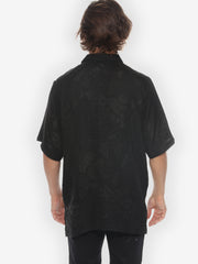 Solid Silk in Black Men’s Shirt