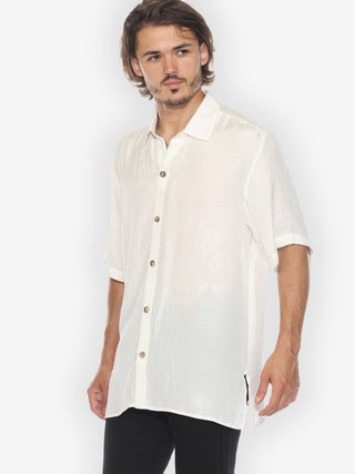 Solid Silk White Men’s Shirt