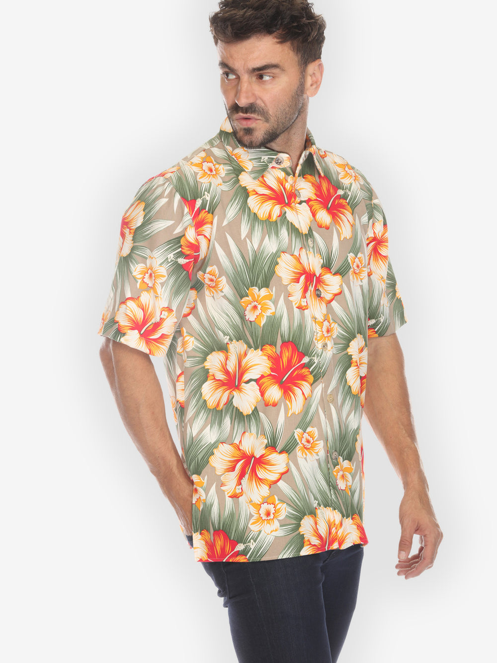 Tropical Hibiscus Garden Men's Shirt