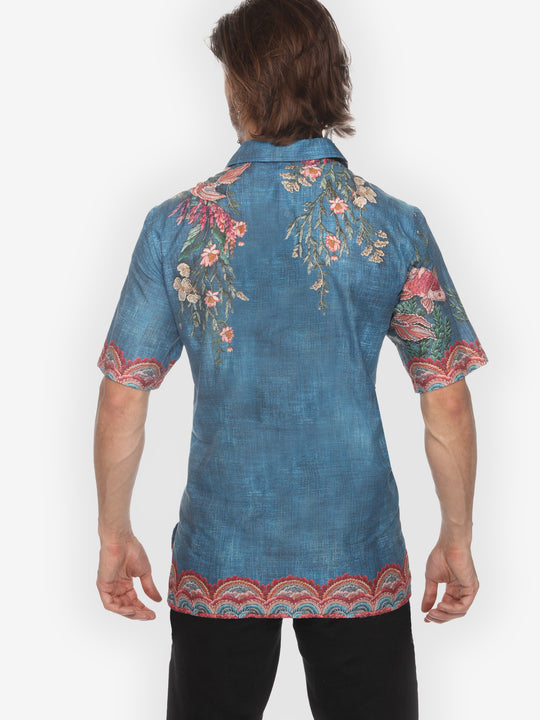 Vintage Koi Embroidery Men&