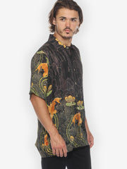 Water Lily Koi Men’s Silk Shirt