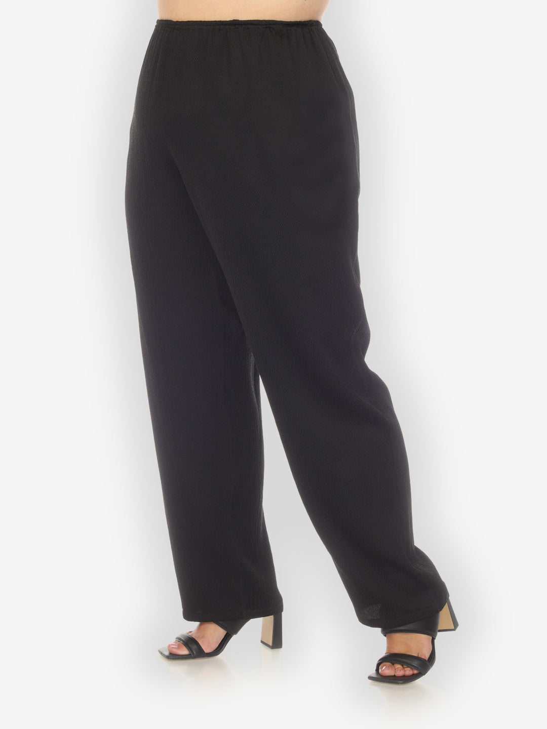 Silk Crepe Jacquard Black Pull On Pant CITRON CLOTHING Silk Crepe Jacquard Black Pull On Pant CITRON CLOTHING