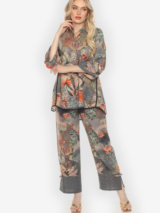 Japanese Modern Dragonfly Pull on Pant