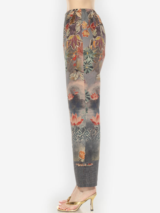 Japanese Modern Dragonfly Pull on Pant